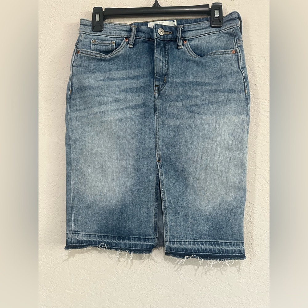 H&M Blue Denim A-Line Skirt